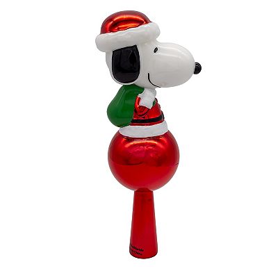 Kurt Adler 11-Inch Glass Snoopy Tree Topper