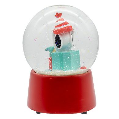 Kurt Adler 100mm Musical Snoopy with Presents Water Globe