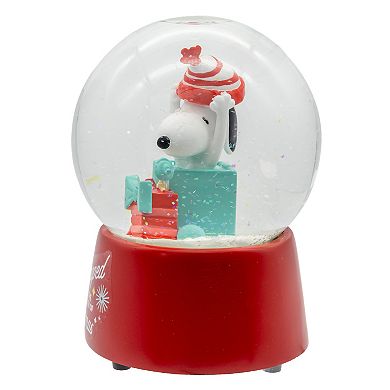 Kurt Adler 100mm Musical Snoopy with Presents Water Globe