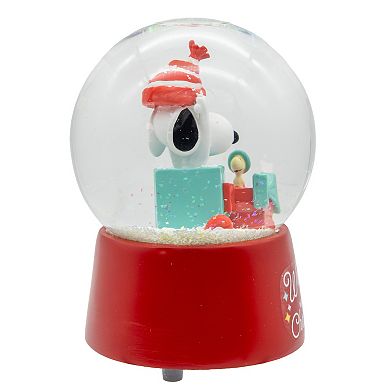 Kurt Adler 100mm Musical Snoopy with Presents Water Globe