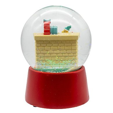 Kurt Adler 100mm Snoopy Fireplace Musical Water Globe