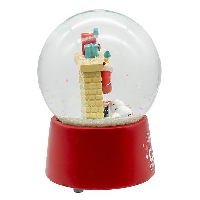 Kurt Adler 100mm Snoopy Fireplace Musical Water Globe