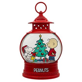 Kurt Adler Peanuts Battery-Operated USB Light-Up Snoopy and Charlie Brown Lantern