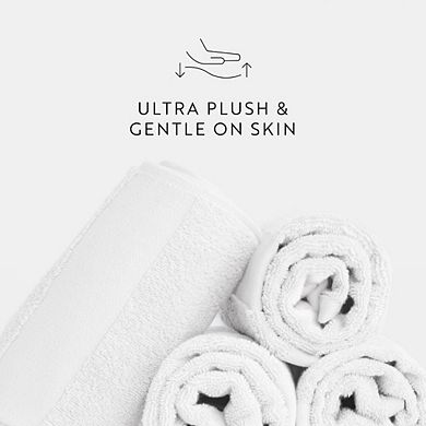 100% Ring Spun Cotton 4 Pack Hand Towel Set