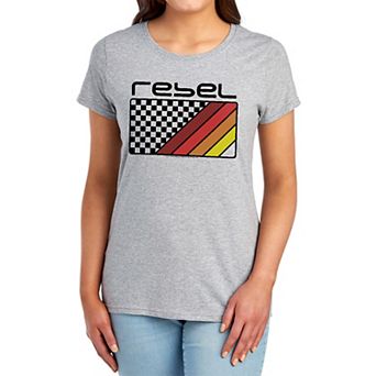 Juniors' Trevco Honda Rebel Checkers & Stripes Graphic Tee