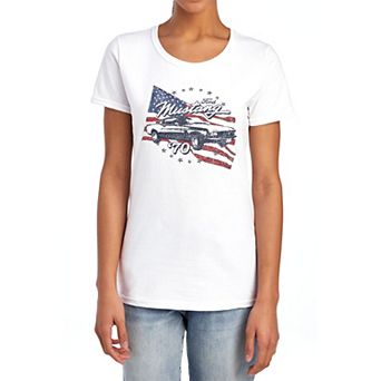 Juniors' Trevco Ford Mustang 70 Graphic Tee