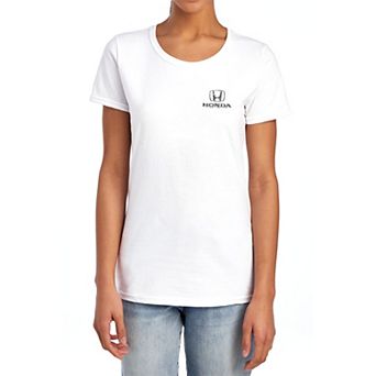 Juniors' Trevco Honda Distressed Left Chest Logo Graphic Tee