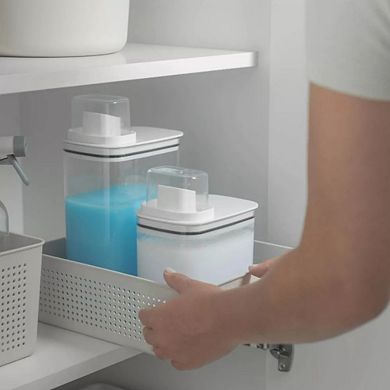 OU Laundry Detergent Dispenser with Measuring Cap, Liquid Laundry Soap Dispenser w Drip Return Lid