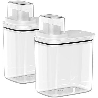 OU Laundry Detergent Dispenser with Measuring Cap, Liquid Laundry Soap & Fabric Softener Dispenser