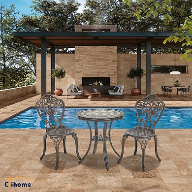 Clihome Outdoor 3pcs Patio Dining Sets