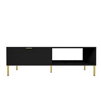 Clihome Coffee Table with Double Drawers