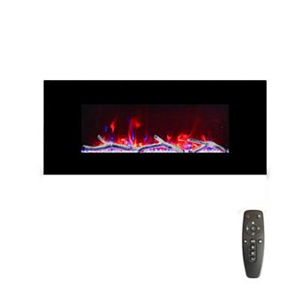 Clihome Recessed Electric Fireplace Heater with Remote Control