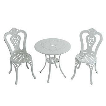 Clihome 3 pc Bistro Table and Chairs Outdoor Bistro Dining Set