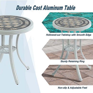 Clihome 3pcs Patio Bistro Dining Set