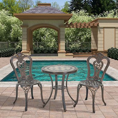 Clihome 3pcs Patio Bistro Dining Set