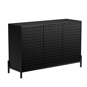 Clihome Modern High Gloss 3-Door Storage Sideboards