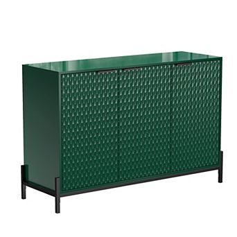 Clihome Modern High Gloss 3-Door Storage Sideboards