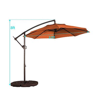 Clihome 10ft Cantilever Patio Umbrella