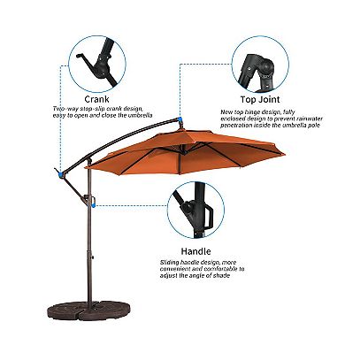 Clihome 10ft Cantilever Patio Umbrella