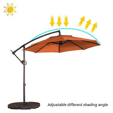 Clihome 10ft Cantilever Patio Umbrella