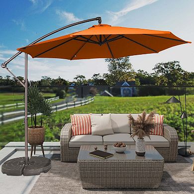 Clihome 10ft Cantilever Patio Umbrella