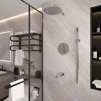 Clihome 10in Shower Faucets Sets Complete with Swivel Tub Spout