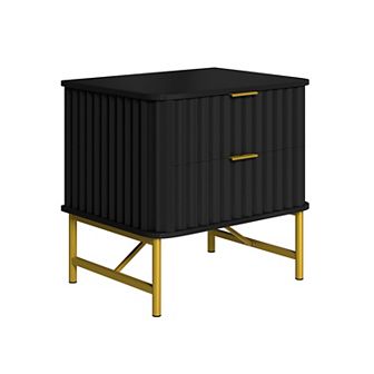 Clihome Storage Nightstand with 2 Drawers
