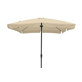 Clihome 10 X 8 Ft Skirted Canopy 8 Ribs Square Outdoor Umbrella Market Patio Umbrella