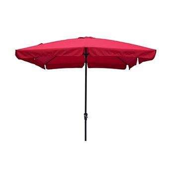 Clihome 10 X 8 Ft Skirted Canopy 8 Ribs Square Outdoor Umbrella Market Patio Umbrella