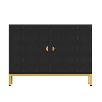 Clihome Two Door Glossy Media Storage Sideboard Buffet