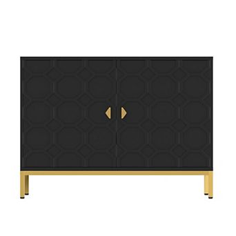 Clihome Two Door Glossy Media Storage Sideboard Buffet