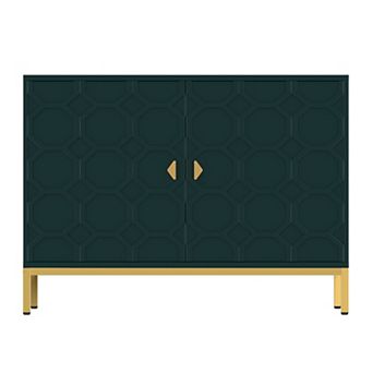 Clihome Two Door Glossy Media Storage Sideboard Buffet