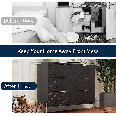 Clihome Dresser for Bedroom with 3 Drawers