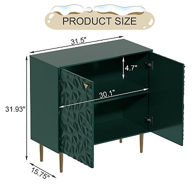 Clihome 2 Door Locker Storage Accent Cabinet Sideboard