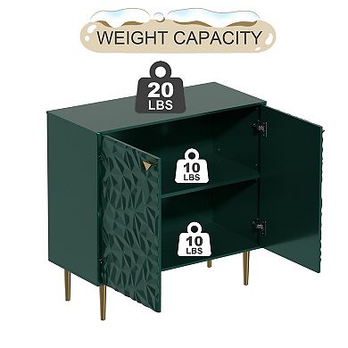 Clihome 2 Door Locker Storage Accent Cabinet Sideboard