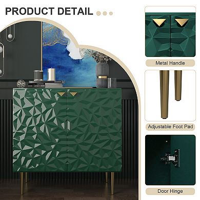 Clihome 2 Door Locker Storage Accent Cabinet Sideboard