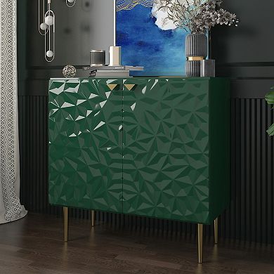 Clihome 2 Door Locker Storage Accent Cabinet Sideboard