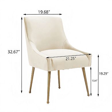 Clihome Velvet Dining Velvet Dining Chairs 2 pc Set