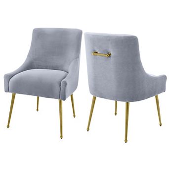 Clihome Velvet Dining Velvet Dining Chairs 2 pc Set