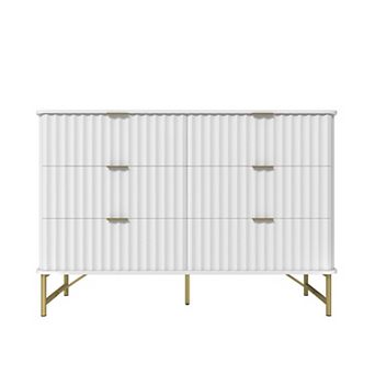 Clihome Dresser for Bedroom with 6 Drawers