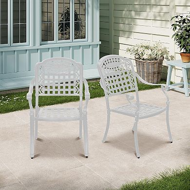 Clihome 2PCS Cast Aluminum Patio Bistro Chairs