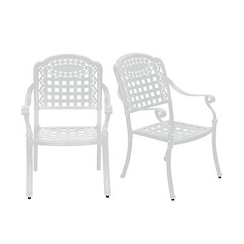 Clihome 2 pc Cast Aluminum Patio Bistro Chairs