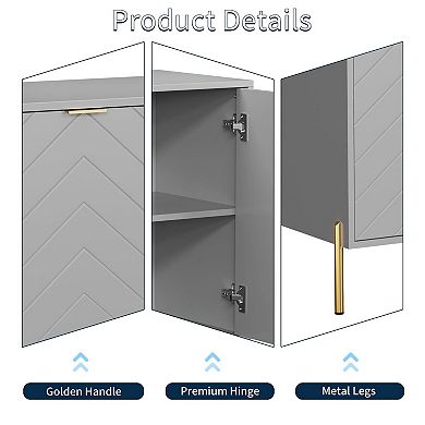 Clihome Storage Cabinet Sideboard with 2 Doors