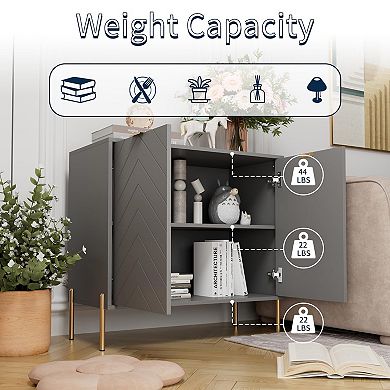 Clihome Storage Cabinet Sideboard with 2 Doors