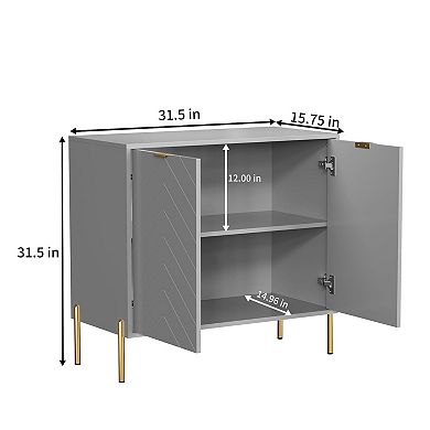 Clihome Storage Cabinet Sideboard with 2 Doors