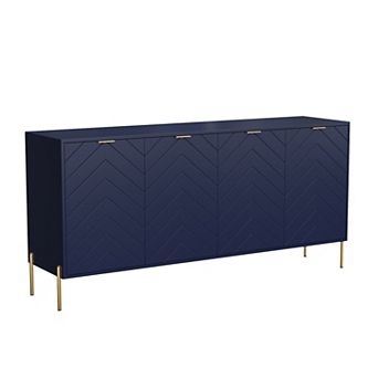 Clihome Storage Cabinet Sideboard with 4 Doors