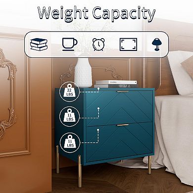 Clihome Nightstand with 2 Drawers