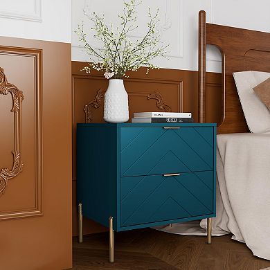 Clihome Nightstand with 2 Drawers