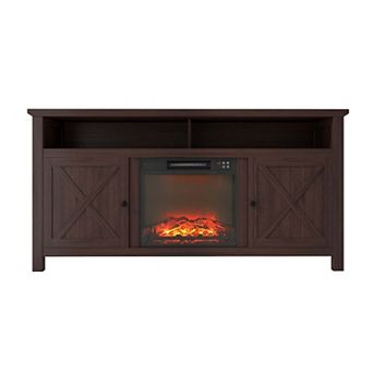 Clihome 58" Electric Fireplace TV Stand Entertainment Center Vintage Fire Places