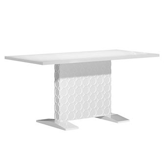 Clihome Glossy Wood Extendable Dining Table